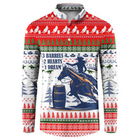 Barrel Racing Christmas Button Sweatshirt Xmas Holiday Patterns - Wonder Print Shop