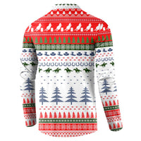 Barrel Racing Christmas Button Sweatshirt Xmas Holiday Patterns - Wonder Print Shop