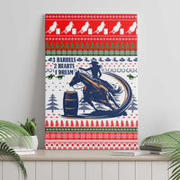 Barrel Racing Christmas Canvas Wall Art Xmas Holiday Patterns - Wonder Print Shop