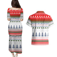 Barrel Racing Christmas Couples Matching Puletasi and Hawaiian Shirt Xmas Holiday Patterns - Wonder Print Shop