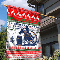 Barrel Racing Christmas Garden Flag Xmas Holiday Patterns - Wonder Print Shop