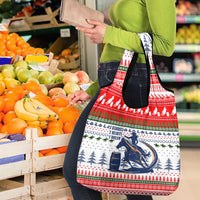 Barrel Racing Christmas Grocery Bag Xmas Holiday Patterns - Wonder Print Shop