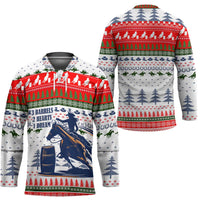 Barrel Racing Christmas Hockey Jersey Xmas Holiday Patterns - Wonder Print Shop