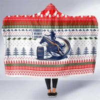 Barrel Racing Christmas Hooded Blanket Xmas Holiday Patterns - Wonder Print Shop