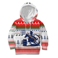 Barrel Racing Christmas Kid Hoodie Xmas Holiday Patterns - Wonder Print Shop