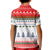 Barrel Racing Christmas Kid Polo Shirt Xmas Holiday Patterns - Wonder Print Shop