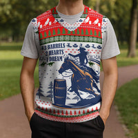 Barrel Racing Christmas Knitted V-Neck Vest Xmas Holiday Patterns - Wonder Print Shop