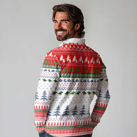 Barrel Racing Christmas Long Sleeve Polo Shirt Xmas Holiday Patterns - Wonder Print Shop