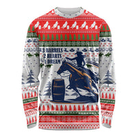 Barrel Racing Christmas Long Sleeve Shirt Xmas Holiday Patterns - Wonder Print Shop