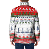 Barrel Racing Christmas Padded Jacket Xmas Holiday Patterns - Wonder Print Shop