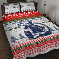Barrel Racing Christmas Quilt Bed Set Xmas Holiday Patterns - Wonder Print Shop