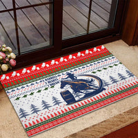 Barrel Racing Christmas Rubber Doormat Xmas Holiday Patterns - Wonder Print Shop