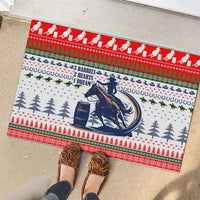 Barrel Racing Christmas Rubber Doormat Xmas Holiday Patterns - Wonder Print Shop