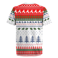 Barrel Racing Christmas Rugby Jersey Xmas Holiday Patterns - Wonder Print Shop
