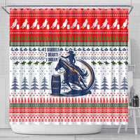 Barrel Racing Christmas Shower Curtain Xmas Holiday Patterns - Wonder Print Shop