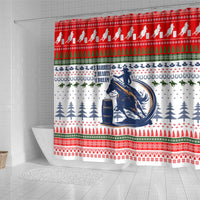 Barrel Racing Christmas Shower Curtain Xmas Holiday Patterns - Wonder Print Shop