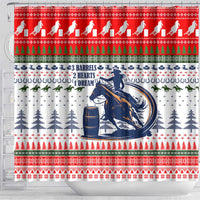 Barrel Racing Christmas Shower Curtain Xmas Holiday Patterns - Wonder Print Shop