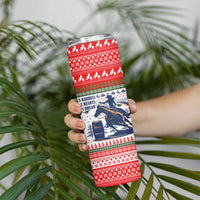 Barrel Racing Christmas Skinny Tumbler Xmas Holiday Patterns - Wonder Print Shop