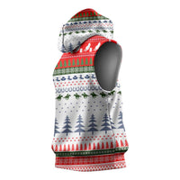 Barrel Racing Christmas Sleeveless Hoodie Xmas Holiday Patterns - Wonder Print Shop