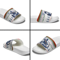 Barrel Racing Christmas Slide Sandals Xmas Holiday Patterns - Wonder Print Shop