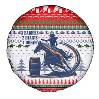 Barrel Racing Christmas Spare Tire Cover Xmas Holiday Patterns - Wonder Print Shop