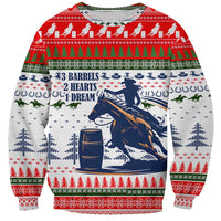 Barrel Racing Christmas Sweatshirt Xmas Holiday Patterns - Wonder Print Shop