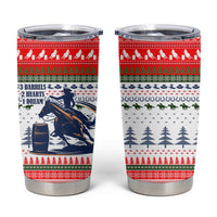 Barrel Racing Christmas Tumbler Cup Xmas Holiday Patterns - Wonder Print Shop
