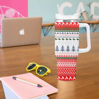 Barrel Racing Christmas Tumbler With Handle Xmas Holiday Patterns - Wonder Print Shop