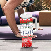 Barrel Racing Christmas Tumbler With Handle Xmas Holiday Patterns - Wonder Print Shop