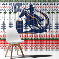 Barrel Racing Christmas Window Curtain Xmas Holiday Patterns - Wonder Print Shop
