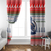 Barrel Racing Christmas Window Curtain Xmas Holiday Patterns - Wonder Print Shop