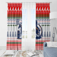 Barrel Racing Christmas Window Curtain Xmas Holiday Patterns - Wonder Print Shop