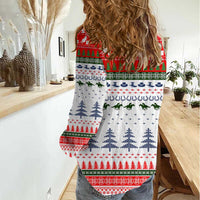 Barrel Racing Christmas Women Casual Shirt Xmas Holiday Patterns - Wonder Print Shop