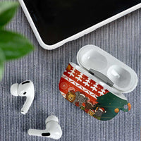 Zambia Christmas AirPods Case with African Animals Tree Snowflakes and National Emblem Design - Wonder Print Shop