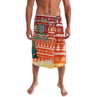 Zambia Christmas Lavalava with African Animals Tree Snowflakes and National Emblem Design - Wonder Print Shop