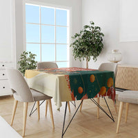 Zambia Christmas Tablecloth with African Animals Tree Snowflakes and National Emblem Design - Wonder Print Shop