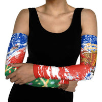 Chile Christmas Arm Sleeves with Flag Colors Tree Reindeer Condor and Gift Design - Wonder Print Shop