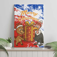 Chile Christmas Canvas Wall Art with Flag Colors Tree Reindeer Condor and Gift Design - Wonder Print Shop