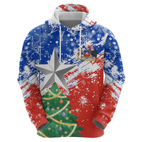 Chile Christmas Hoodie with Flag Colors Tree Reindeer Condor and Gift Design - Wonder Print Shop