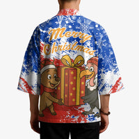Chile Christmas Kimono with Flag Colors Tree Reindeer Condor and Gift Design - Wonder Print Shop