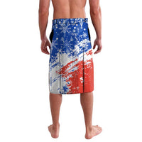 Chile Christmas Lavalava with Flag Colors Tree Reindeer Condor and Gift Design - Wonder Print Shop