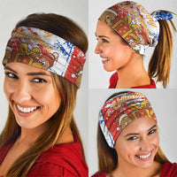 Chile Christmas Neck Gaiter with Flag Colors Tree Reindeer Condor and Gift Design - Wonder Print Shop