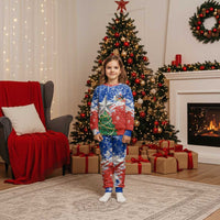 Chile Christmas Pajama Set with Flag Colors Tree Reindeer Condor and Gift Design - Wonder Print Shop