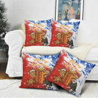 Chile Christmas Pillow Cover with Flag Colors Tree Reindeer Condor and Gift Design - Wonder Print Shop