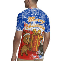 Chile Christmas Rugby Jersey with Flag Colors Tree Reindeer Condor and Gift Design - Wonder Print Shop