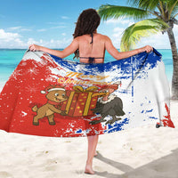 Chile Christmas Sarong with Flag Colors Tree Reindeer Condor and Gift Design - Wonder Print Shop