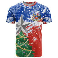 Chile Christmas T Shirt with Flag Colors Tree Reindeer Condor and Gift Design - Wonder Print Shop