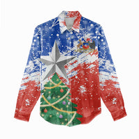 Chile Christmas Women Casual Shirt with Flag Colors Tree Reindeer Condor and Gift Design - Wonder Print Shop