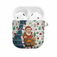 Nicaragua Christmas AirPods Case with Santa Cooking Gallina Rellena Tree Flag and Festive Icons Design - Wonder Print Shop