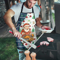Nicaragua Christmas Apron with Santa Cooking Gallina Rellena Tree Flag and Festive Icons Design - Wonder Print Shop